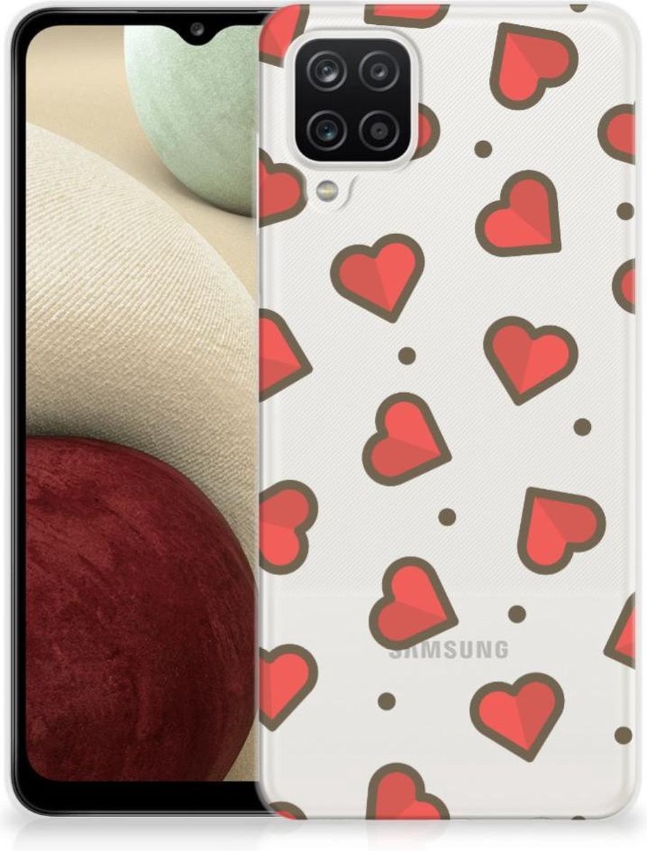 Samsung Galaxy A12 TPU bumper Hearts
