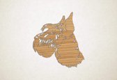 Wanddecoratie - Hond - Schotse terrier 2 - S - 49x45cm - Eiken - muurdecoratie - Line Art