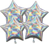 Amscan Folieballonnen Ster 41 Cm Zilver 4 Stuks
