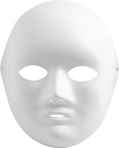 Masker, H: 22 cm, B: 17 cm, wit, 10 stuk/ 1 doos