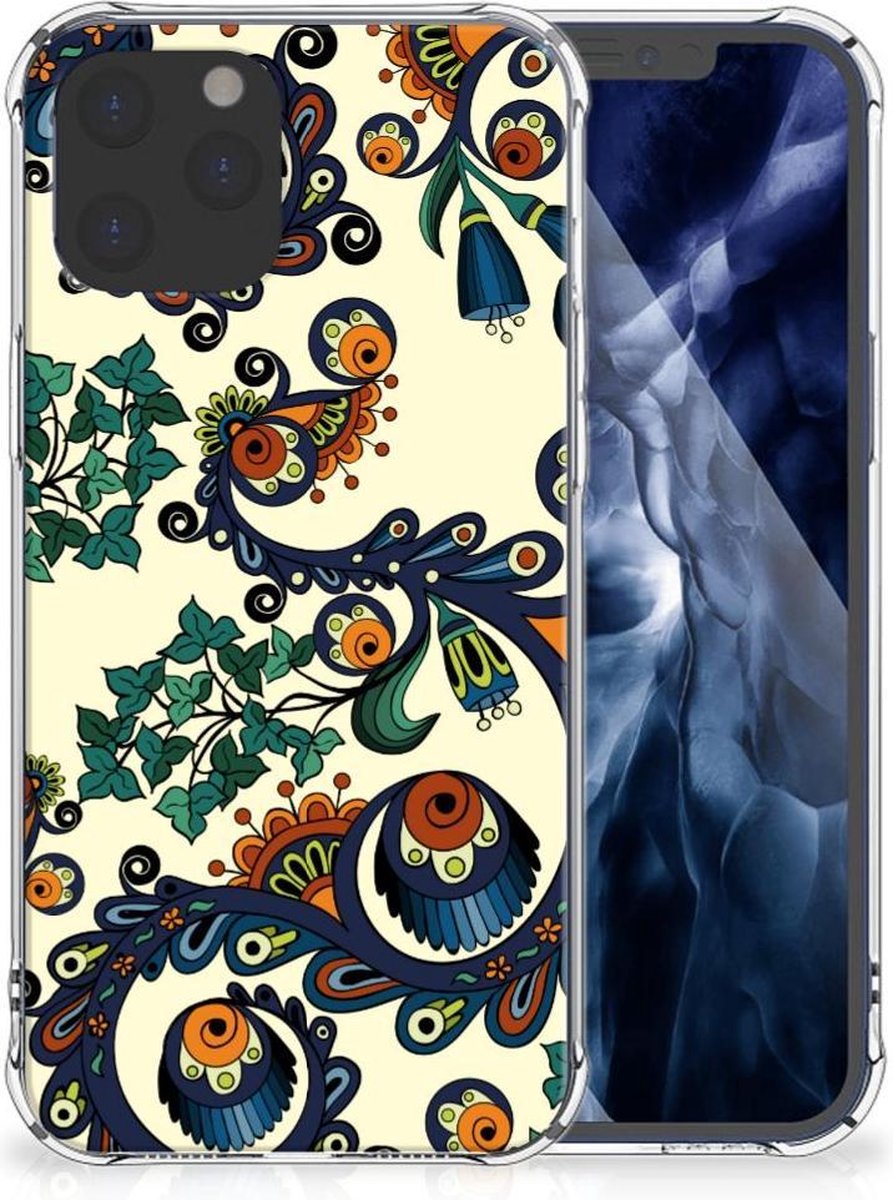Back Cover voor Anti Shock Case iPhone 12 Pro Max Barok Flower