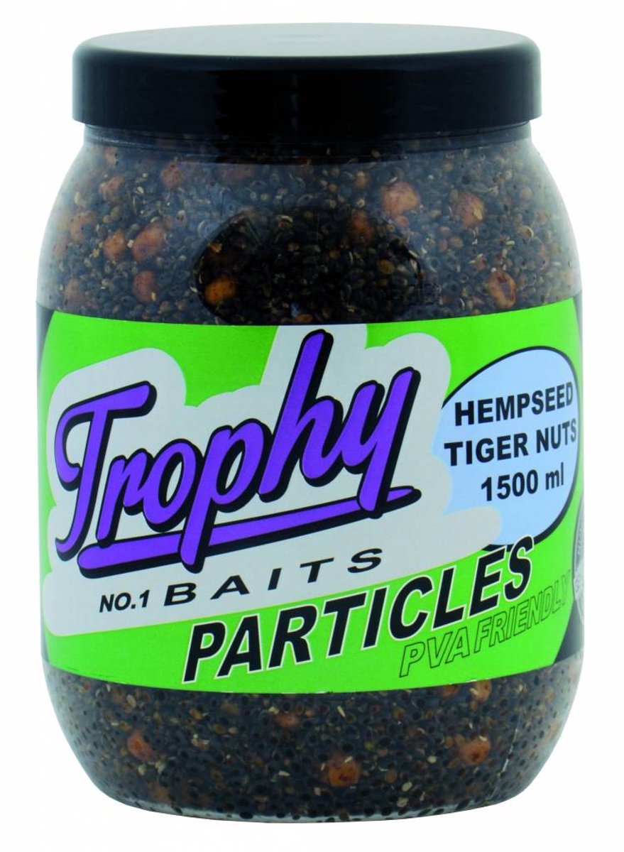 Trophy Baits Particles 1500ml – Kant-en-klaar Partikelaas Hemp/Tiger