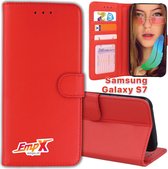 EmpX Telefoonhoesje - Book Case - Geschikt Voor Samsung Galaxy S7 - Rood