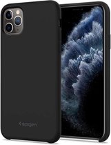 Spigen Silicone Fit Case - Telefoonhoesje - Hoesje - Apple iPhone 11 Pro - Zwart