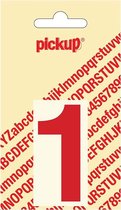 Pickup plakcijfer Helvetica 60 mm - rood 1