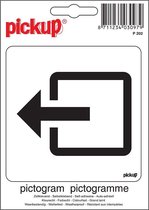 Pickup Pictogram 10x10 cm - Normale uitgang zwart wit