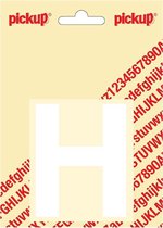 Pickup plakletter Helvetica 80 mm - wit H