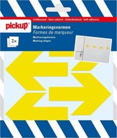 Pickup glasmarkeringsvorm geel - pijlen 6,5 cm