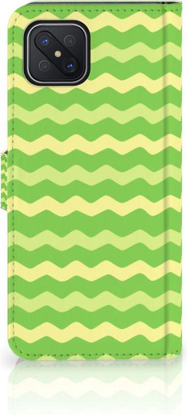 Portefeuille OPPO Reno4 Z Housse pour Green Waves