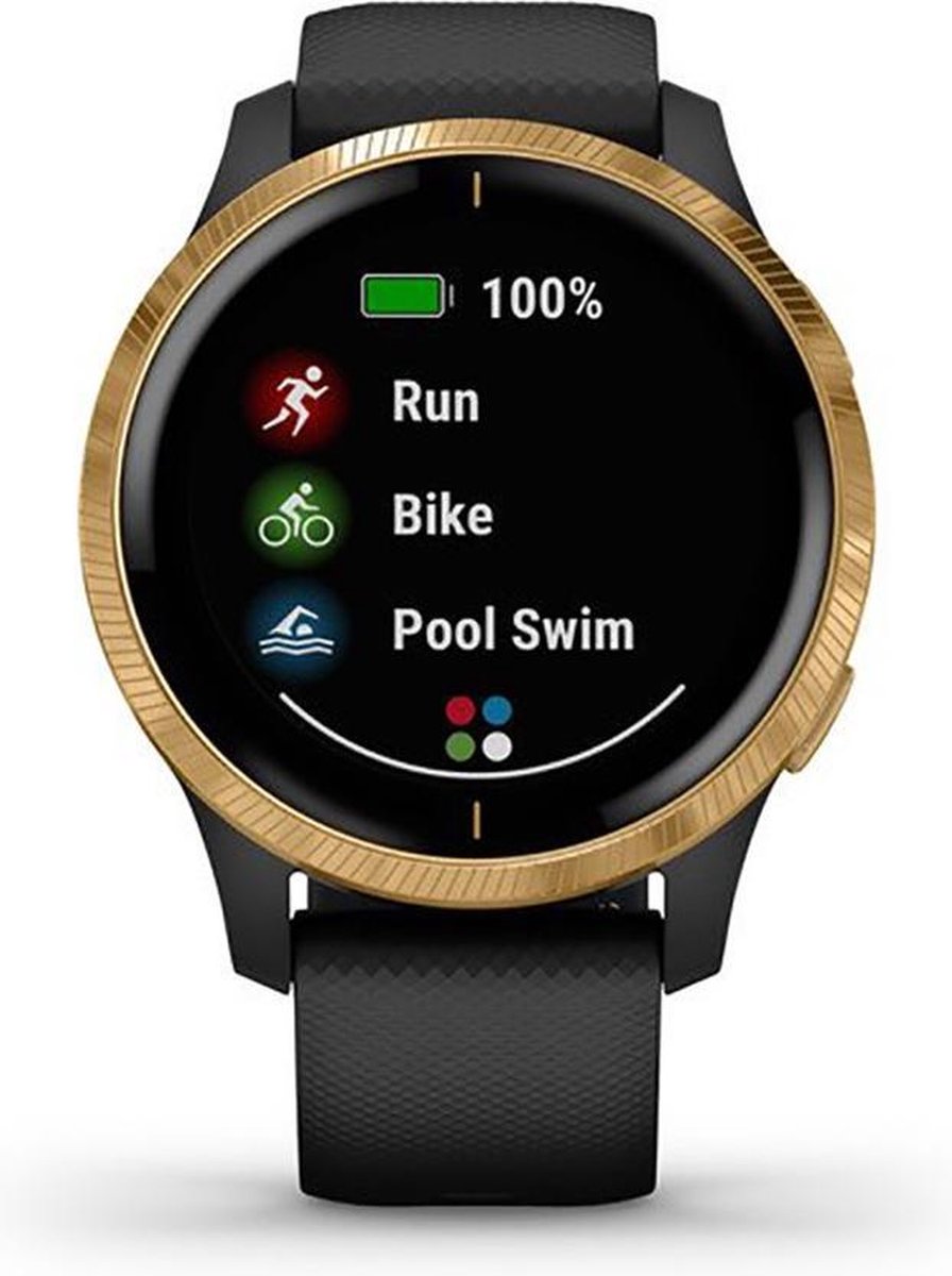 Garmin Venu - Smartwatch - 43 mm - Zwart/Goud | bol.com