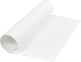 Faux Leather Papier , wit, B: 50 cm, unikleurig, 350 gr, 1 m/ 1 rol