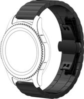 Vantage M / Grit X stalen schakel band - zwart - Geschikt voor Polar - 22mm - Horlogeband Armband Polsband