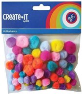 Creat It Bright Mix Pompoms 75 Stuks