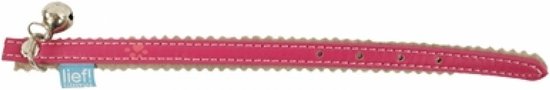 Lief! Girls Kittenhalsband - Met Elastiek - Roze - 29 cm