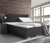 Elektrische Boxspring Melbourne - Inclusief  7-comfortzones pocketveringmatras - Antraciet - 160x200 cm