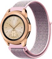 Nylon Smartwatch bandje - Geschikt voor  Samsung Galaxy Watch 42mm nylon band - pink sand - Horlogeband / Polsband / Armband