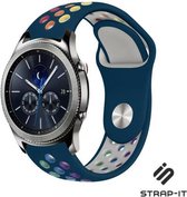 Siliconen Smartwatch bandje - Geschikt voor  Samsung Gear S3 Classic & Frontier sport band - dennengroen kleurrijk - Strap-it Horlogeband / Polsband / Armband