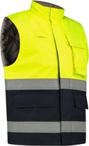 Dapro Protector Multinorm Waterbestendige Bodywarmer - Maat S - Marineblauw/Hi-Vis Geel - Vlamvertragend , antistatisch en chemicaliën resistent