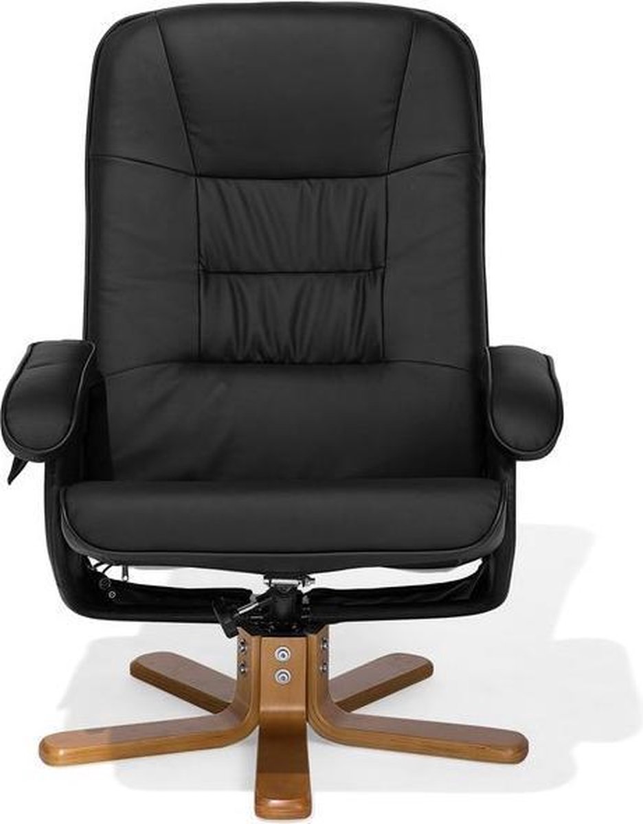 Afbeelding 2 van BELIANI RELAXPRO Fauteuil Bruin Kunstleer met Massagefunctie