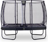 EXIT Elegant Premium trampoline rechthoek 214x366cm met Deluxe veiligheidsnet - zwart