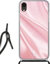 iPhone Xr hoesje met koord - Pink Satin
