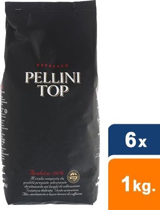 Pellini - TOP 100% arabica Bonen - 6x 1 kg