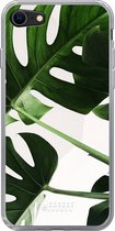 6F hoesje - geschikt voor iPhone SE (2020) - Transparant TPU Case - Tropical Plants #ffffff