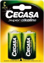 Cegasa Super Alkaline Battery 1,5v Lr14 2 Units