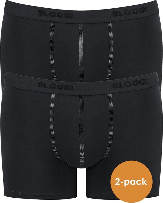 Sloggi Men 24/7 Short - heren boxers (2-pack) - zwart - Maat: M