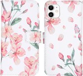 iMoshion Design Softcase Book Case iPhone 11 hoesje - Blossom Watercolor White