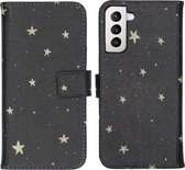 iMoshion Design Softcase Book Case Samsung Galaxy S21 Plus hoesje - Stars Gold