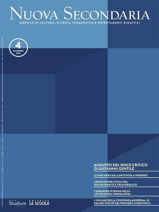 Rivista Nuova Secondaria 14 - Nuova Secondaria 4/2020 - cover