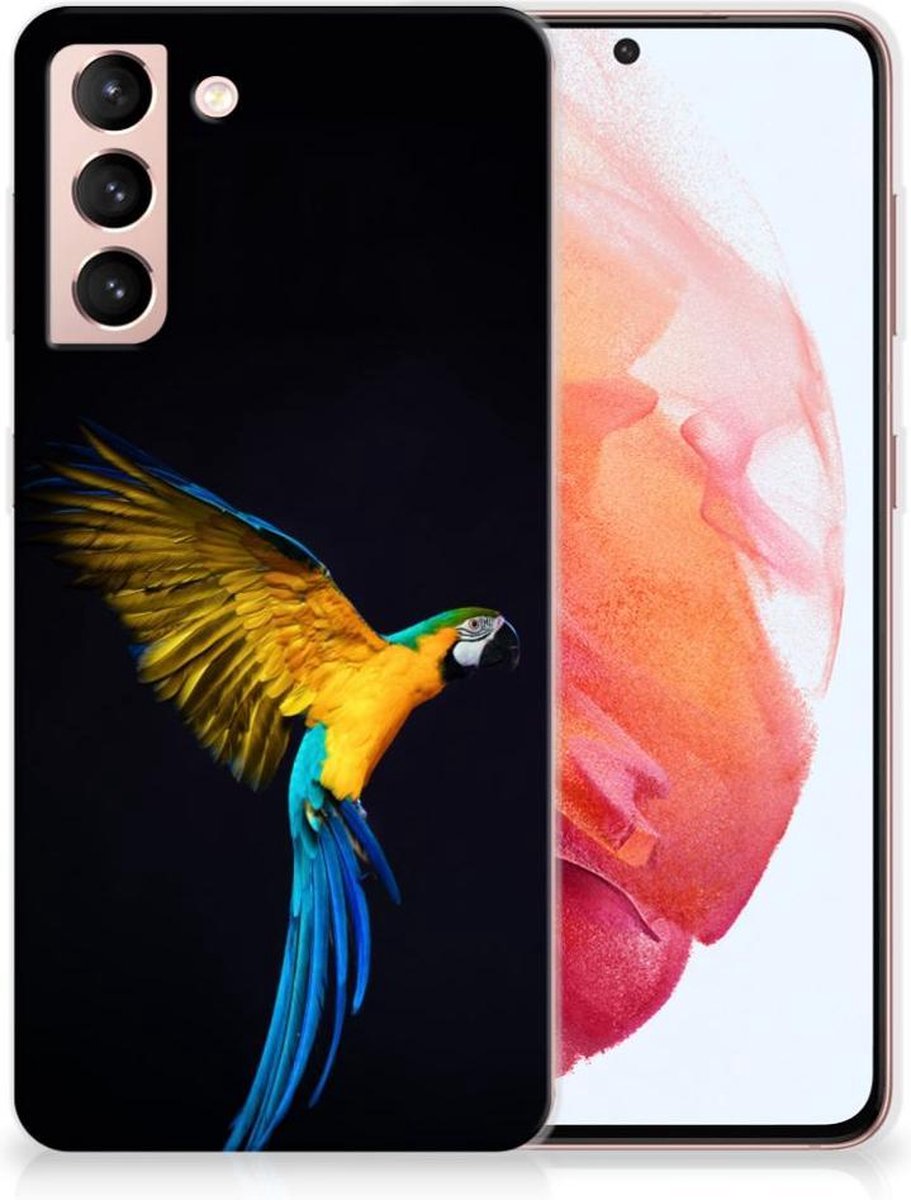 Samsung Galaxy S21 TPU Hoesje Papegaai