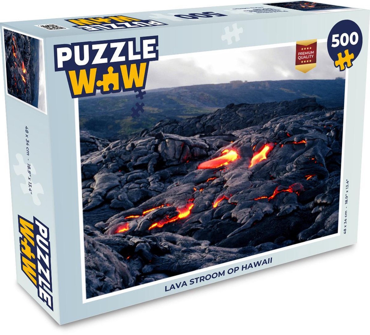 Afbeelding van product Puzzel 500 stukjes Lava - Lava stroom op Hawaii - PuzzleWow heeft +100000 puzzels