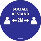 Vloersticker 'Sociale afstand van 2 meter gewenst', 100 mm