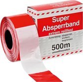 Afzetlint rood/wit 500 meter in dispenserdoos