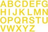 Letter stickers alfabet teksthoogte 50 mm Geel