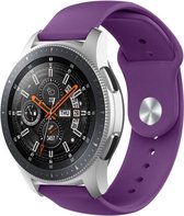 Siliconen Smartwatch bandje - Geschikt voor  Samsung Galaxy Watch sport band 46mm - paars - Horlogeband / Polsband / Armband