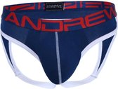 Andrew Christian Show-It Retro Pop Locker Room Jock Navy - MAAT L - Heren Ondergoed - Jockstrap voor Man - Mannen Jock