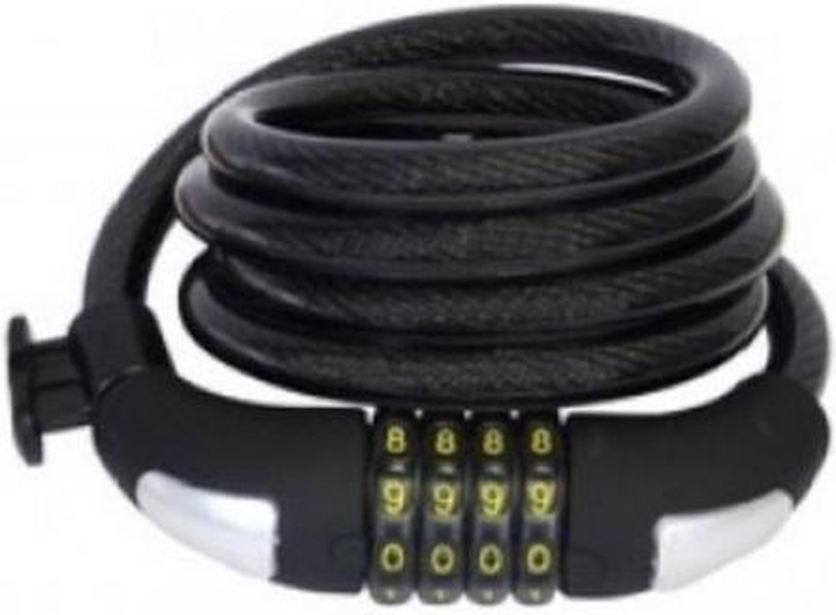 Cycle Tech Spiraalslot Cijfercombinatie 1500 X 12 Mm Zwart