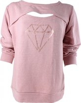 Papillon Sweater Diamond Dames Polykatoen Roze Maat S