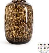 Design vaas Toronto - Fidrio TIGER - glas, mondgeblazen bloemenvaas - diameter 25 cm hoogte 35 cm