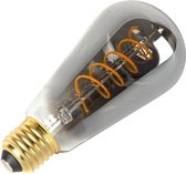 E27 7Watt Led Smoke 64mm incl. Stappen Dimmer