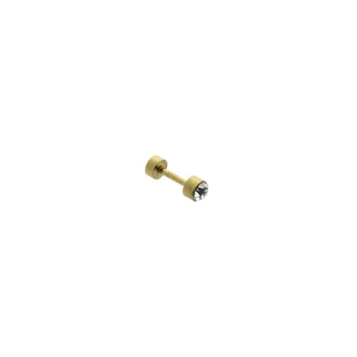 Aramat Jewels | Piercings | Helix Piercing met Zirkonia Goudkleurig | | | |4mm | Staal | Volwassenen | Verkleurd niet