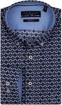 Bos Bright Blue 207670 Casual overhemd met lange mouwen - Maat M - Heren