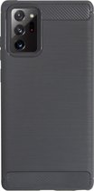 BMAX Carbon soft case hoesje voor Samsung Galaxy Note 20 / Soft cover / Telefoonhoesje / Beschermhoesje / Telefoonbescherming - Grijs