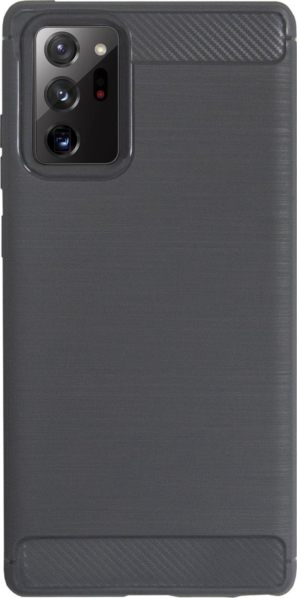 BMAX Carbon soft case hoesje geschikt voor Samsung Galaxy Note 20 / Soft cover / Telefoonhoesje / Beschermhoesje / Telefoonbescherming - Grijs