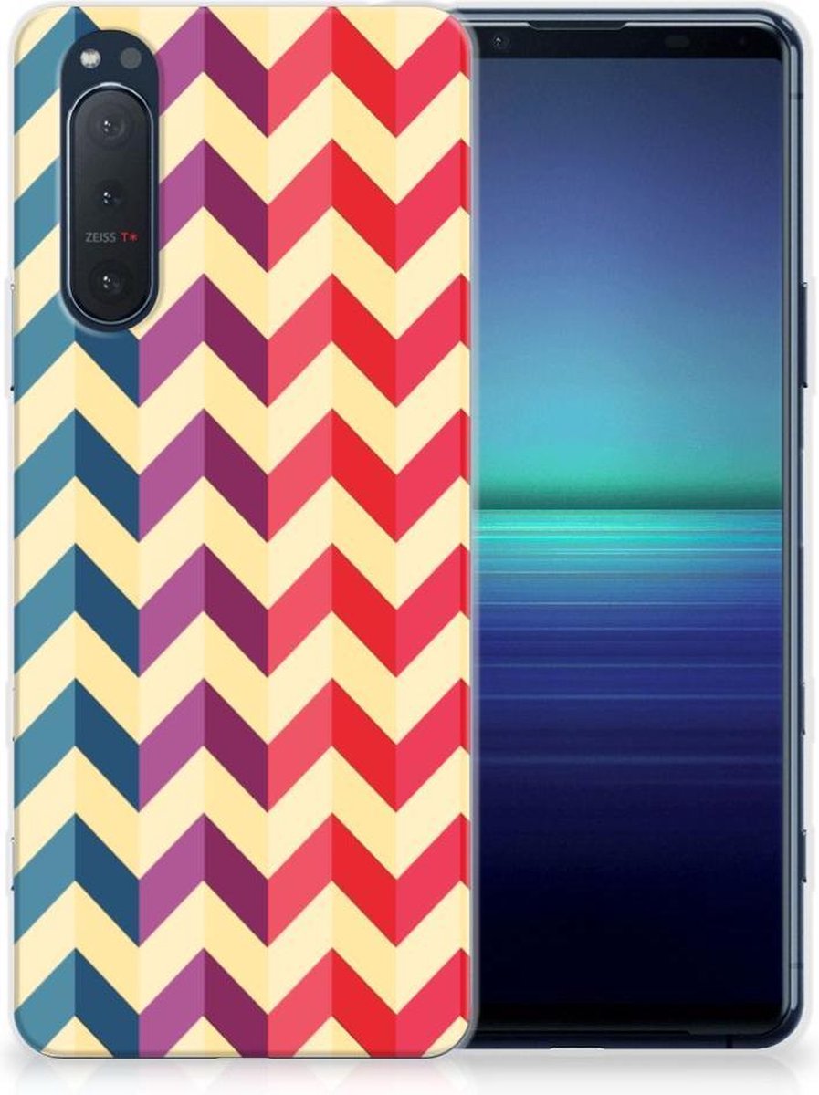 TPU Hoesje voor Sony Xperia 5II TPU bumper Zigzag Multi Color