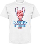 Bayern München Champions Of Europe 2020 T-Shirt - Wit - 5XL