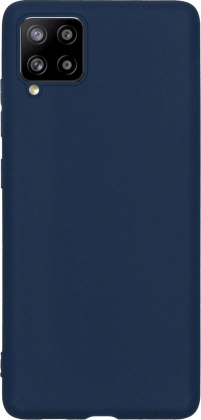 Coque Samsung A42 Coque Siliconen Blauw Foncé Avec 2x Protecteur d'écran - Coque Samsung Galaxy A42 Coque Siliconen Bleu Foncé - Coque Samsung A42 Siliconen Avec 2x Protecteur d'écran